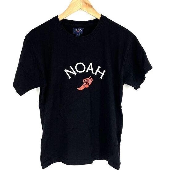 Noah T Shirt Size Large Mens Black Red Winged Foot Core Logo Crew Short Sleeve - Picture 1 of 6